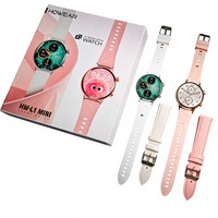 Montre connectée pour femmes HW-L1 MINI avec écran rond de 1,26 pouce, deux bracelets, suivi sportif et fitness, prise en charge de la traduction IA ChatGPT