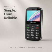 Téléphone portable senior 4G Linux espagnol avec bouton SOS, grand écran 2,8 pouces, double SIM, pour personnes âgées, fourni directement par l'usine