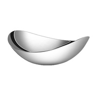 Bol de service ovale décoratif en acier inoxydable 304 poli miroir de qualité supérieure pour fruits, bonbons, porte-clés, plateau de cuisine et de maison