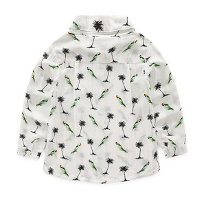 Chemises d'été en tissu de coton tissé à manches longues pour enfants, vêtements pour enfants - Product Image 2