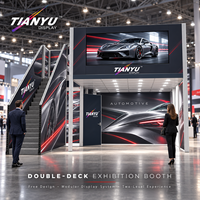 Stand d'exposition double étage TIANYU personnalisé en tissu tendu SEG pour salons professionnels, foires commerciales et conférences