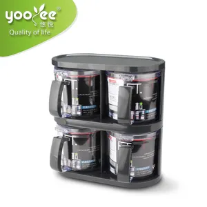 Spice Jars Hot Selling Plastic 4 Pieces Storage Bottles & Jars,herb & Spice Tools Salt Pigs, Cellars & Servers Acceptable Cover