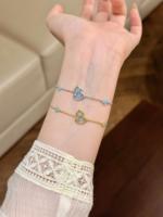 Bracelet en argent 925, nouveau style chinois, motif fleur bleue et gourde, pour femme, collection 2026, accessoire haut de gamme frais et élégant