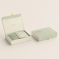 Coffret Cadeau de Masques en Tissu de Luxe Personnalisé en Carton Rigide avec Insert à Compartiments pour Ensemble de 5 Masques OEM