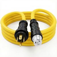 Adaptateur de prise électrique à verrouillage rotatif Linsheng NEMA 14-50P/SS2-50R 10FT 50A pour camping-car et générateur, fourniture commerciale B2B