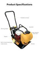 Compacteur à plaques thermique C90 robuste de 75 kg pour sols et asphaltes en construction routière