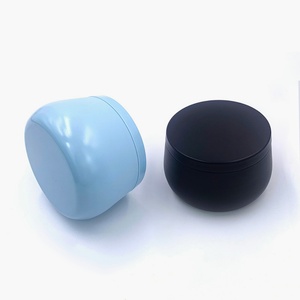 Boîtes à bougies vides de 8 oz avec couvercle, récipients ronds en métal noir mat, pots à bougies, contenants de rangement pour crème cosmétique - Product Image 3