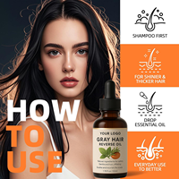 Sérum capillaire OEM pour adultes, cheveux gris, à base d'extraits végétaux, anti-chute, nourrissant le cuir chevelu, réparateur, huile essentielle naturelle pour la croissance des cheveux
