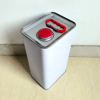 Bidon en fer blanc oblong personnalisé de 10 L pour huile de réfrigération, conteneur en fer blanc avec joint de sécurité pour l'emballage de liquides chimiques
