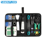 Kit d'outils de réparation Ethernet pince à dénuder en acier au carbone testeur de câbles réseau Rj45 outil de sertissage OEM personnalisable