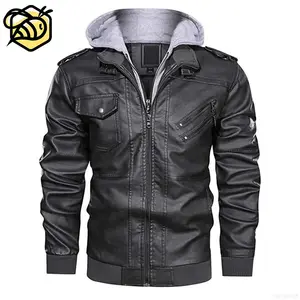 Мужская Повседневная зимняя куртка из ПУ кожи, черная теплая флисовая куртка, большие размеры, 2022