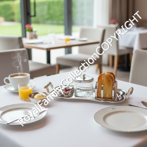 Ensemble de porte-beurre et de confiture en métal Sheffield Silver pour deux personnes, design moderne, toutes saisons, pour les restaurants - Product Image 3