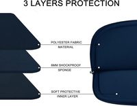 Étui pour ordinateur portable, sacoche durable antichoc, sac à main portable pour ordinateur portable avec poche avant