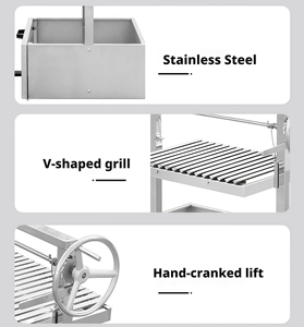 Santa Maria New Design Wood Charcoal Stainless Steel <strong>Firebricks</strong> Argentina Grill Argentine Grill - Product Image 3