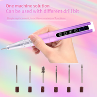 Nieuwe Design Draadloze Oplaadbare Efile 35000RPM Professionele Nagelboorpen 65W Borstelloze Draagbare Nagelboor Met Laadstation