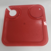 Assiette de pique-nique en plastique multicolore, taille personnalisée, plateau de service alimentaire pour le camping en plein air, fête de pique-nique, réunion de famille, événement