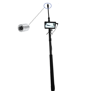 HD 1080P 5M Lente de poste de fibra de carbono Lente de 34mm 12 piezas Cámara impermeable LED Sistema de inspección de video de poste telescópico industrial - Product Image 1