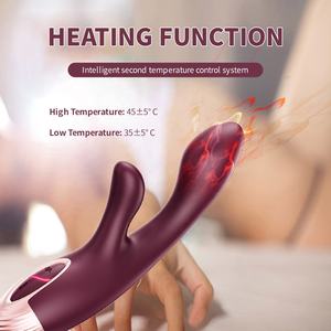 Commercio all'ingrosso della fabbrica prodotti del sesso doppio motore del pene Dildo della bacchetta del Dildo del pene massaggio delle donne delle donne del sesso del giocattolo del coniglio vibratore magico bacchetta - Product Image 5