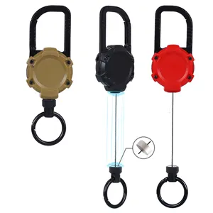 Porte-clés rétractable magnétique corde en nylon télescopique 70cm pêche en mer Luya Anti-perte boucle facile à tirer 13cm porte-bobine d'insigne
