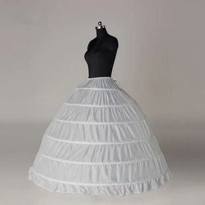 Nouvelle Jupe de Mariée 2025, Crinoline à 6 Cerceaux de 95 cm, Blanche, Technique à Volants, Longue, 100% Polyester - Product Image 3