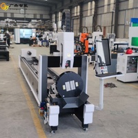 Mesin Pemotong Pipa Logam Laser Serat CNC Pemotong Tabung Rotary Chuck Cypcut Rel Pemandu Hiwin Kecepatan Pemotongan Akurasi Tinggi 40m/menit
