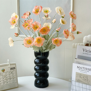 Fleur de pavot artificielle Qingyu Chronicle, fleur en soie, branche unique, décoration intérieure, accessoires de photographie en extérieur - Product Image 2