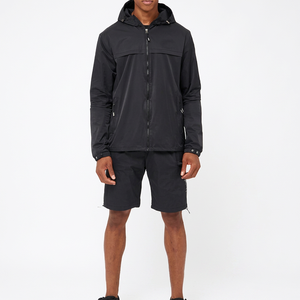 Chaqueta Deportiva Ligera de Dos Piezas para Hombre, con Capucha, Transpirable, de Secado Rápido, Reflectante, con Cierre, de Nailon, para Invierno - Product Image 1