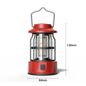 Lanterne de camping LED vintage, lumière extérieure portable, blanc chaud, étanche, design de table - Product Image 5