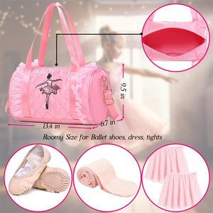 La mejor bolsa <span class=keywords><strong>de</strong></span> lona <span class=keywords><strong>de</strong></span> baile <span class=keywords><strong>para</strong></span> niña pequeña <span class=keywords><strong>Barbie</strong></span> Rosa personalizada <span class=keywords><strong>para</strong></span> recital, ropa <span class=keywords><strong>de</strong></span> disfraz <span class=keywords><strong>de</strong></span> competición - Product Image 3