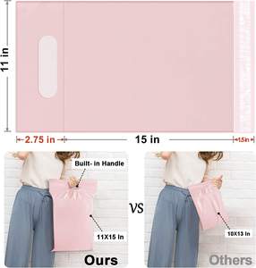 CX Thanks You поли Курьерская сумка самоклеящиеся почтовые пакеты с ручками на заказ розовая поли почтовая курьерская сумка с ручкой - Product Image 4