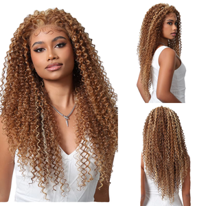 Perruque en cheveux humains naturels pré-coupée, ondulée, style Deep Water Wave, 13x6 HD Full Frontal, sans colle - Product Image 1