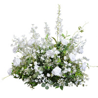 Fleur artificielle 200 * 50 cm, vert forêt, orchidée clochette, pour décoration de table longue de mariage, de table de conférence et d'arche florale