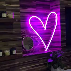 Enseigne lumineuse LED néon personnalisée pour la décoration murale de chambre à coucher, avec variateur d'intensité et alimentation par prise - Product Image 1