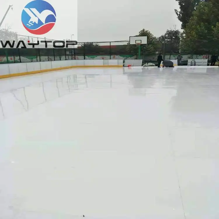 Катание на коньках синтетическая плитка для хоккея с шайбой/напольное покрытие синтетический лед/искусственный каток