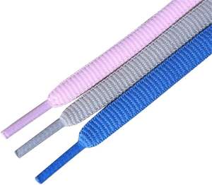 Cordones sólidos planos de poliéster de 9mm de ancho de Goodlace, Semicírculo fuerte para <span class=keywords><strong>Dunk</strong></span> de 55 pulgadas - Product Image 5