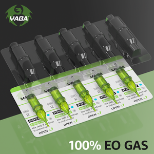 Aiguilles de tatouage YABA vertes stérilisées de marque privée doublure ronde Bugpin 3RL 5RL 7RL 9RL 11RL cartouches d'aiguille de tatouage OEM - Product Image 5