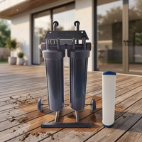 Chariot portable d'eau déionisée pour le nettoyage de vitres avec système de filtration à résine, équipement de purification pour un rinçage impeccable