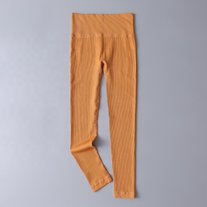 Leggings de Yoga tricotés sans couture pour femmes, vêtements de Fitness, de course à pied, de Yoga, d'athlétisme et d'entraînement, été - Product Image 6