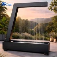 Fontaine paysagère murale à rideau d'eau pour villa de luxe privée