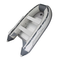 Bote Inflable de 10.8 Pies con Suelo de Aluminio Balsa Hinchable Dingui para Pesca Remo Deporte Pontón