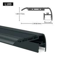 Profilés en aluminium super fins 65*27.5MM pour nez de marche antidérapant commercial avec éclairage LED intégré