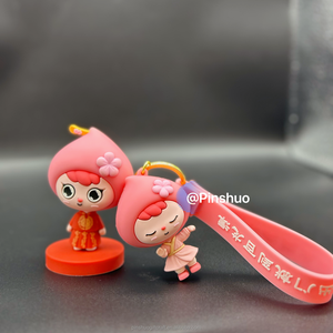 2025 Hot Sale Custom Company Logo Soft PVC Keyring Cartoon Keychain Blind Box Toy Souvenir OEM Factory for Promotional Gift
