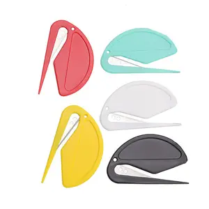 Plastic Pocket Mini Letter Opener Express Box Envelope Opener Paper Cutter Rope Cutter Rubber Band Wire Blade Knife