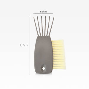 Peines de plástico multifuncionales de moda, cepillo de limpieza, cepillo de pelo de cerdas de nailon de doble propósito, herramienta de depilación para cepillos - Product Image 2