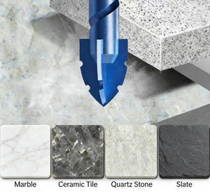 Foret à pointe centrale en carbure de tungstène, grain 6-10 mm, 110 mm, pour carrelage en porcelaine pleine masse, haute dureté, perçage à sec, <span class=keywords><strong>béton</strong></span>, pierre, verre - Product Image 5