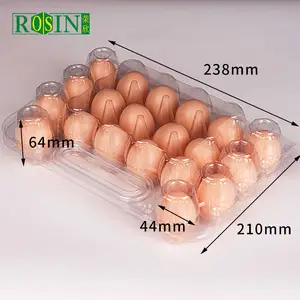 Bandeja de plástico para ovos, bandeja transparente para ovos, 30 células, com 30 furos, com alça, para venda