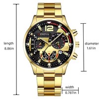 Oferta Especial Relojes Luminosos de Aleación para Hombre, Reloj de Pulsera de Lujo de Cuarzo con Calendario, Reloj Casual de Negocios para Hombre