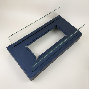 Fabricant professionnel Cheminée de table rectangulaire à éthanol portable avec vitres en verre trempé - Product Image 3