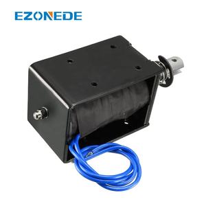 مغناطيس كهربائي JF-1683B بتيار مستمر 12 فولت و24 فولت، 10 أمبير، 80 نيوتن، نوع دفع وسحب، شوط 20 ملم، إطار مفتوح، حركة خطية - Product Image 5