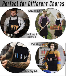 <span class=keywords><strong>Tablier</strong></span> <span class=keywords><strong>de</strong></span> <span class=keywords><strong>cuisine</strong></span> <span class=keywords><strong>professionnel</strong></span>, avec poches, personnalisé, pour barbier, jardinage, barbier, coiffeur, 2019 - Product Image 2